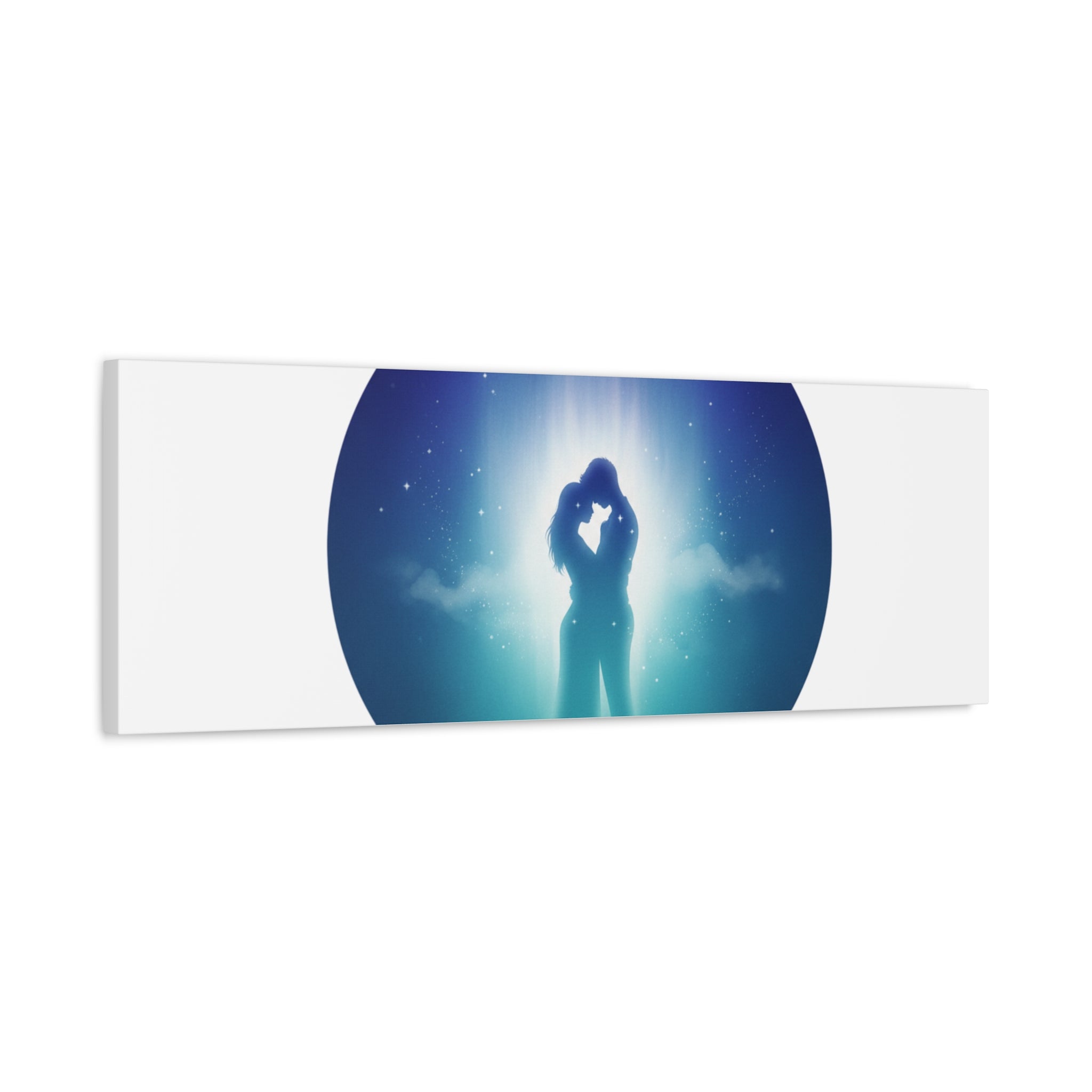 Dreamy Nightscape Canvas | Afterlight Atmospheric Print, Luminous Night Bloom