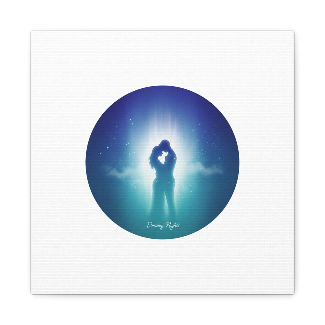 Dreamy Nightscape Canvas | Afterlight Atmospheric Print, Luminous Night Bloom