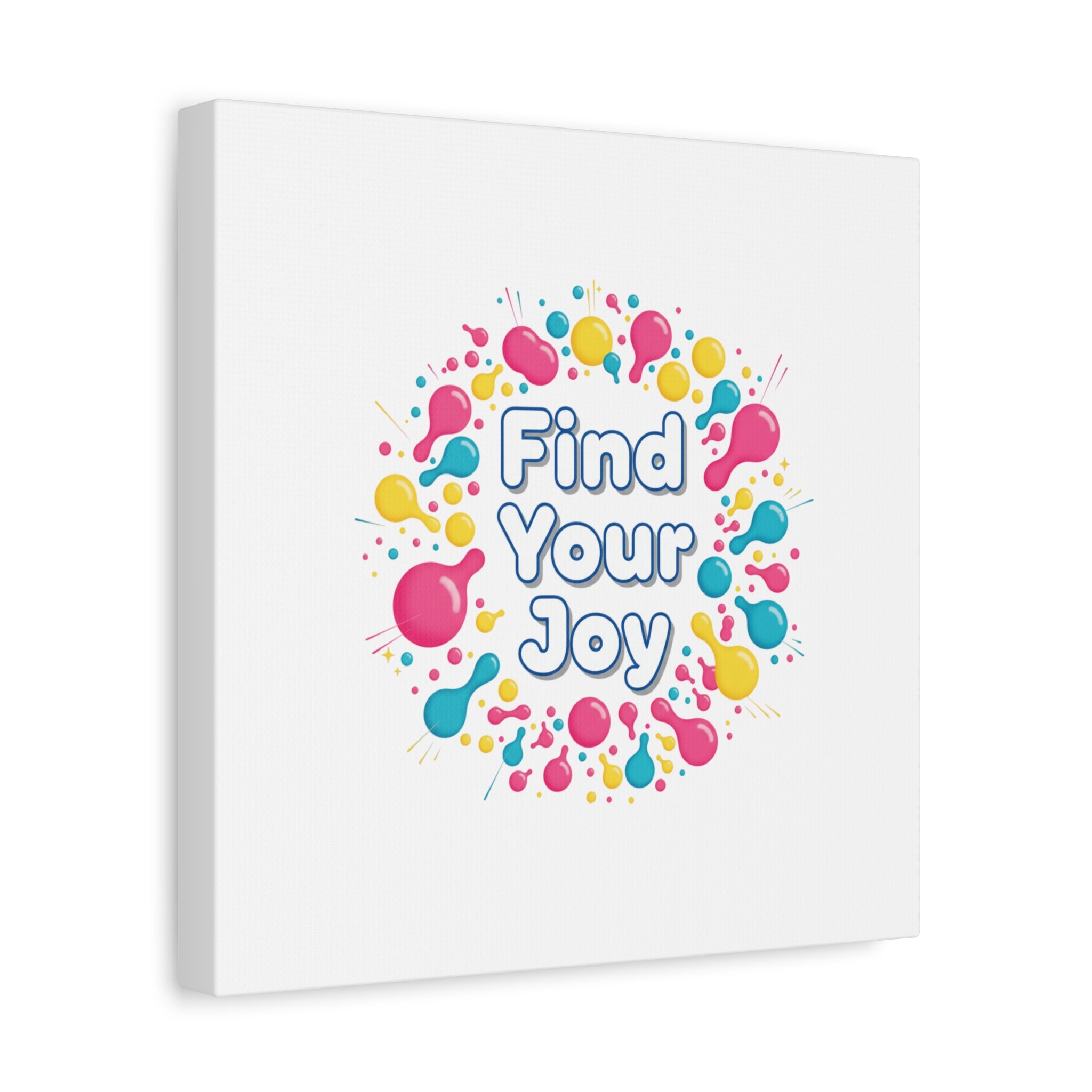 Find Your Joy Canvas | Dopamine Decor, Neon Gradient Squiggle Art