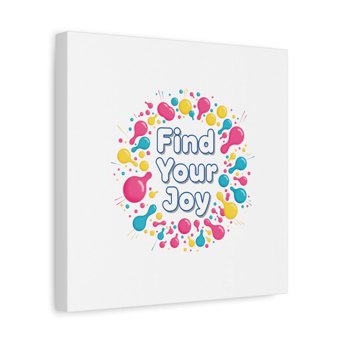Find Your Joy Canvas | Dopamine Decor, Neon Gradient Squiggle Art
