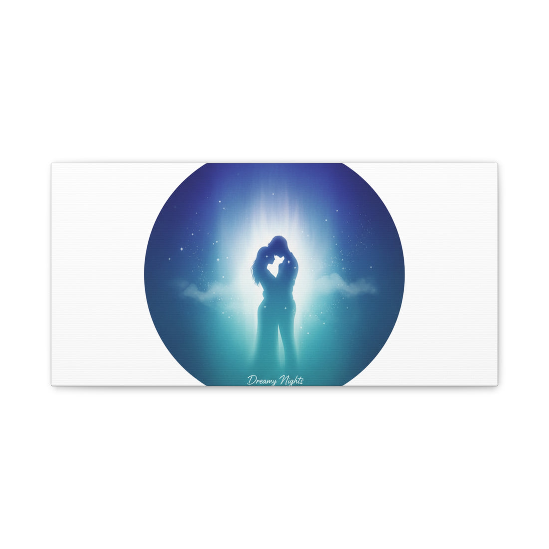 Dreamy Nightscape Canvas | Afterlight Atmospheric Print, Luminous Night Bloom