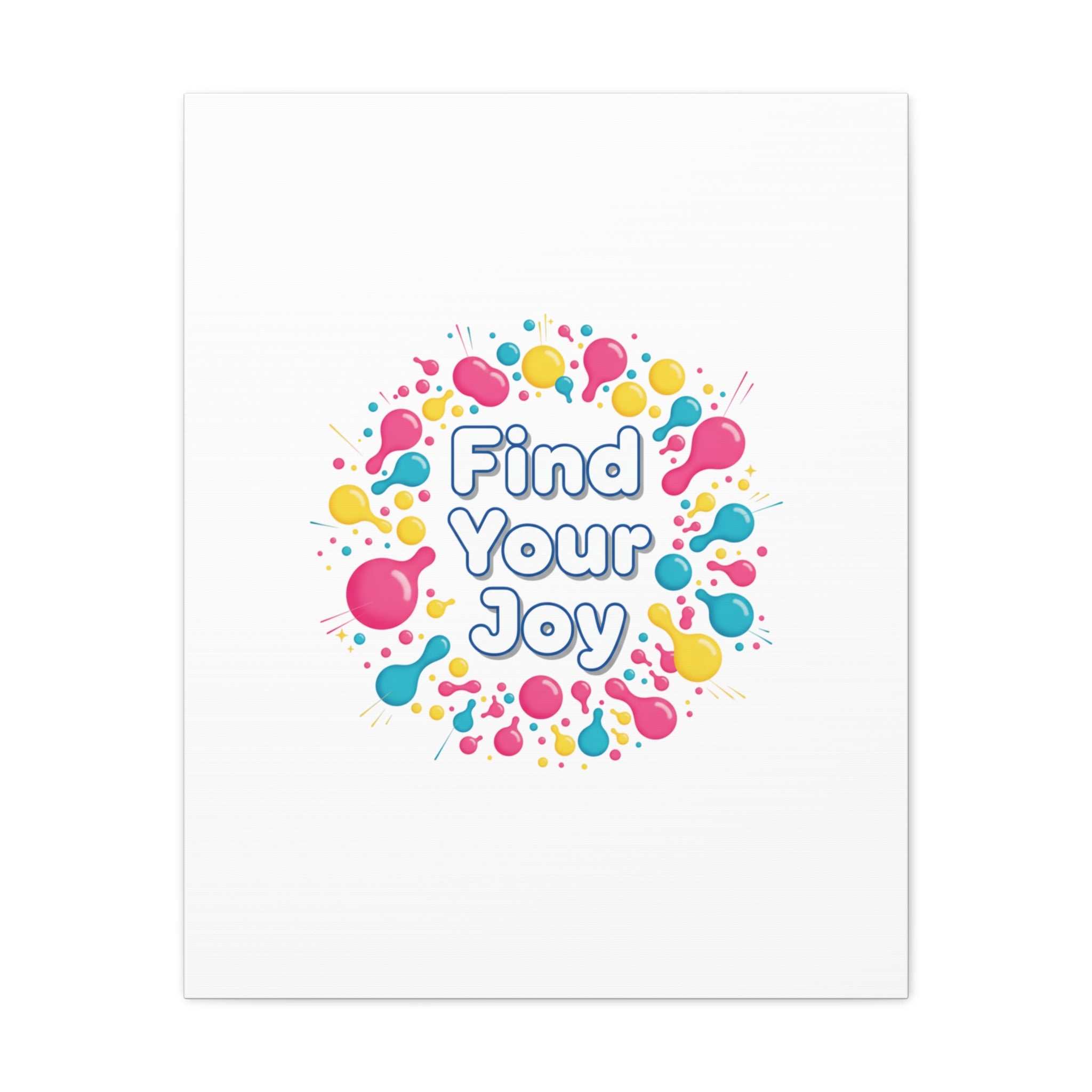 Find Your Joy Canvas | Dopamine Decor, Neon Gradient Squiggle Art