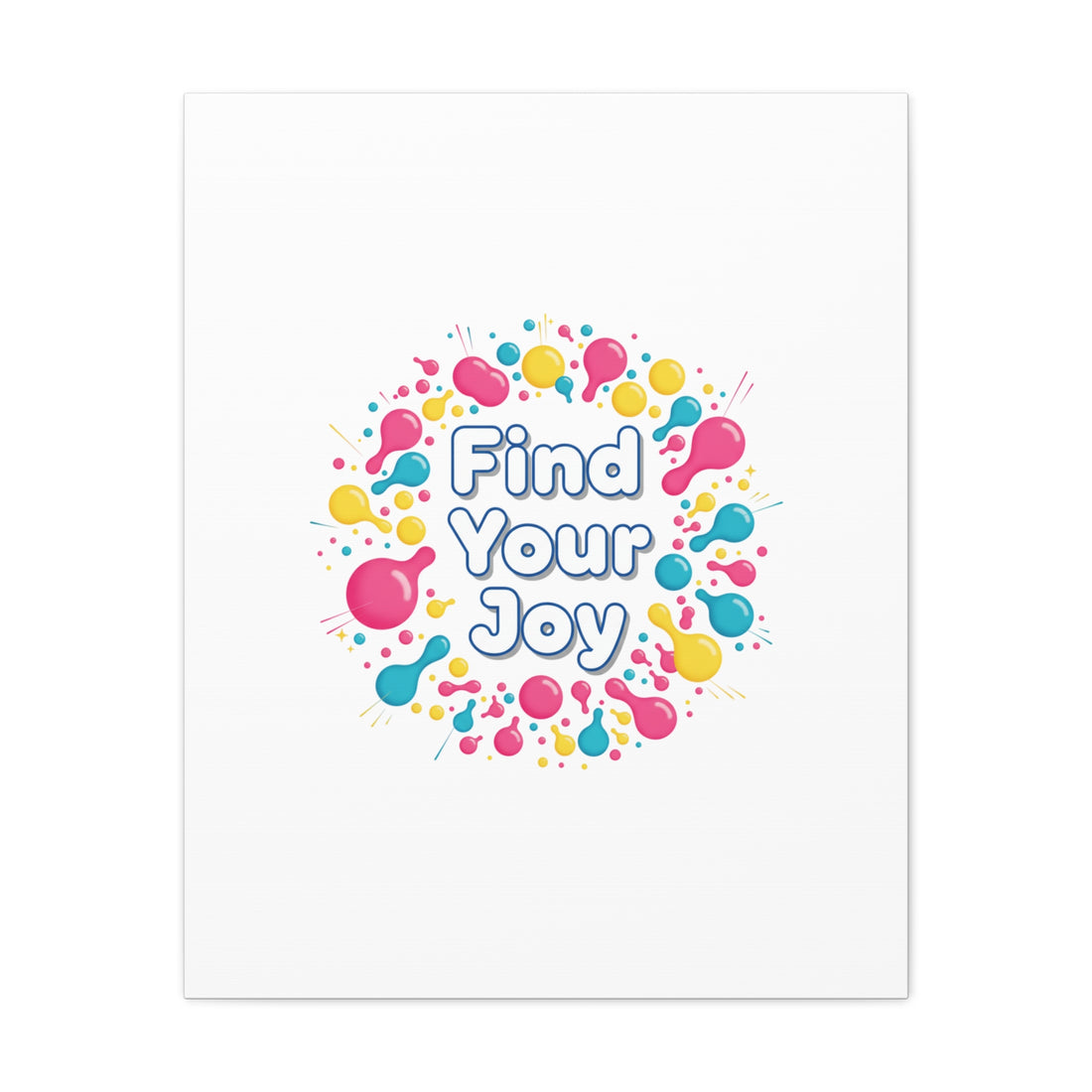 Find Your Joy Canvas | Dopamine Decor, Neon Gradient Squiggle Art