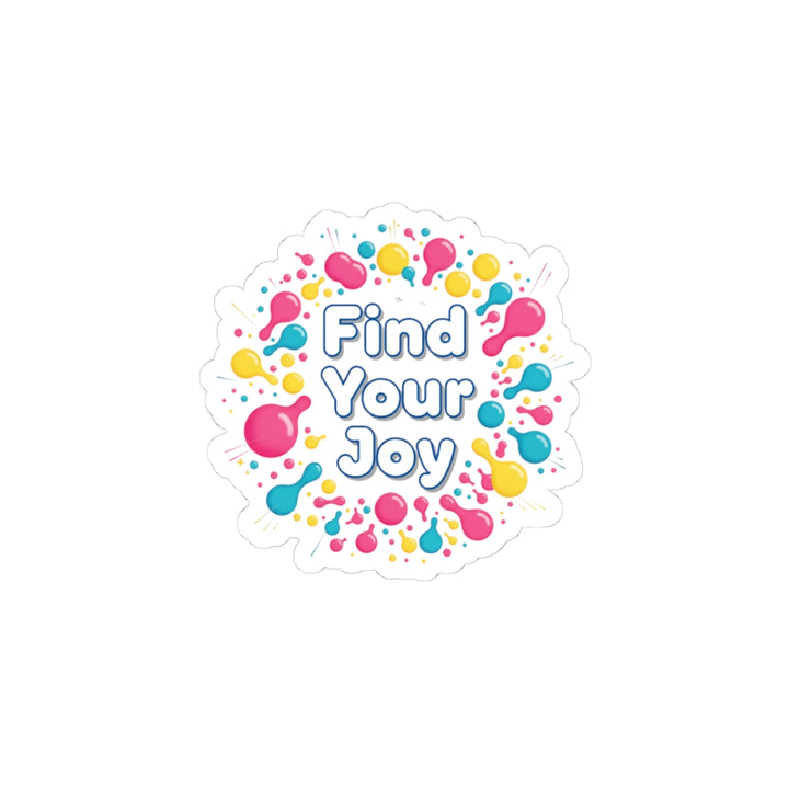 Find Your Joy Kiss-Cut Sticker | dopamine decor, neon squiggle art
