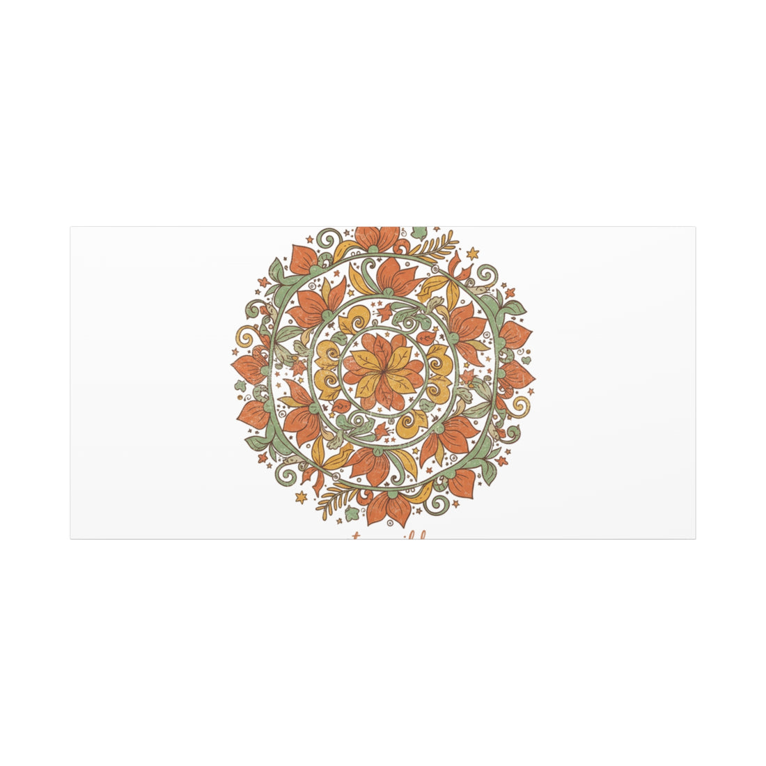 Stay Wild Mandala Canvas, Boho Paisley Wall Art | Artisanal Boho Print