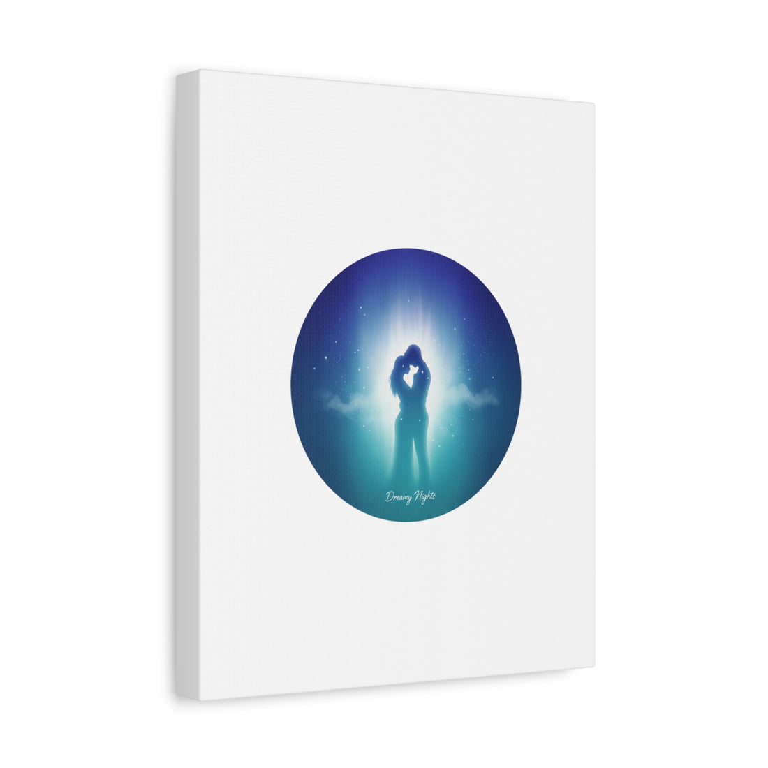 Dreamy Nightscape Canvas | Afterlight Atmospheric Print, Luminous Night Bloom