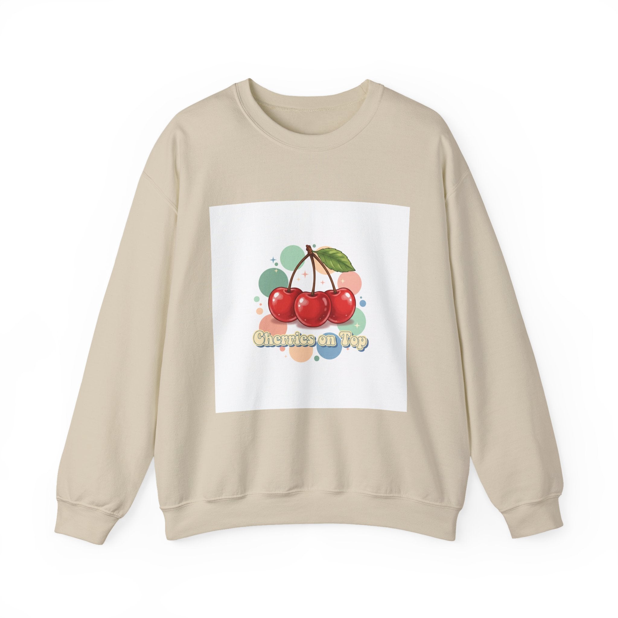 Cherries on Top Sweatshirt | vintage cherry kawaii fruit graphic
