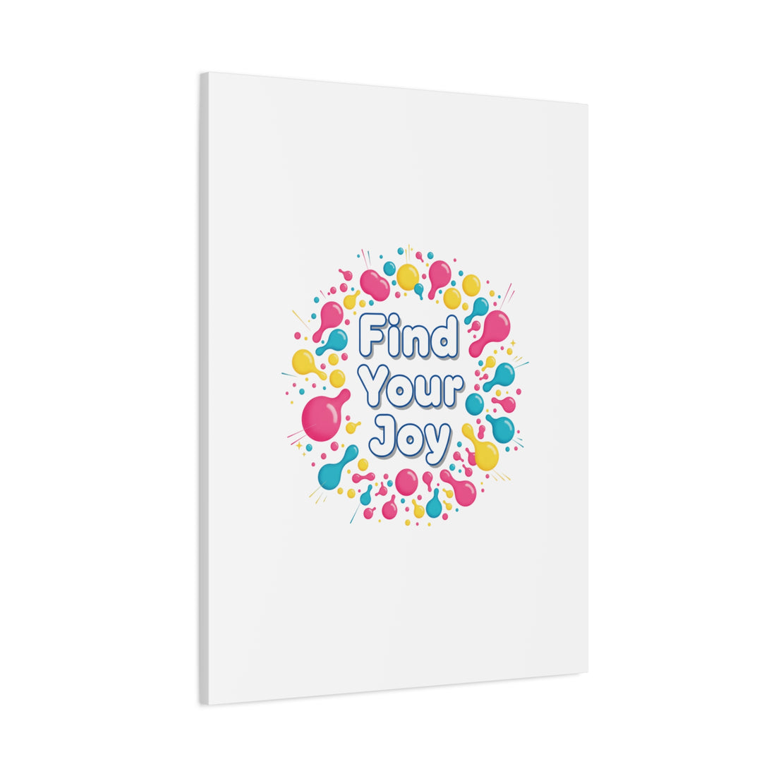 Find Your Joy Canvas | Dopamine Decor, Neon Gradient Squiggle Art