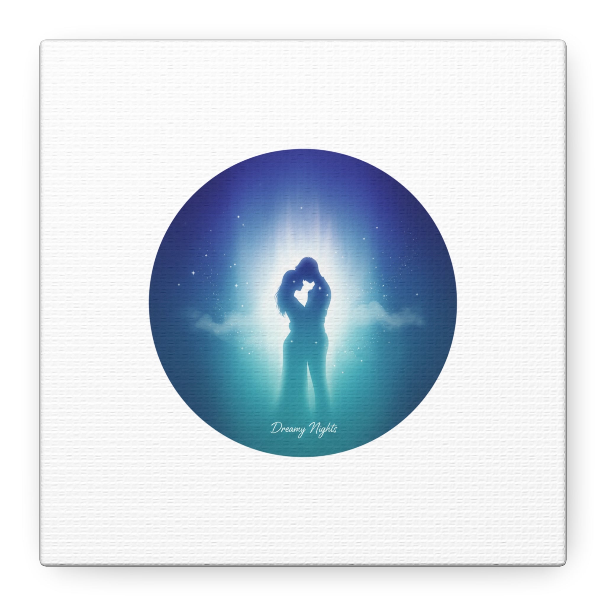 Dreamy Nightscape Canvas | Afterlight Atmospheric Print, Luminous Night Bloom