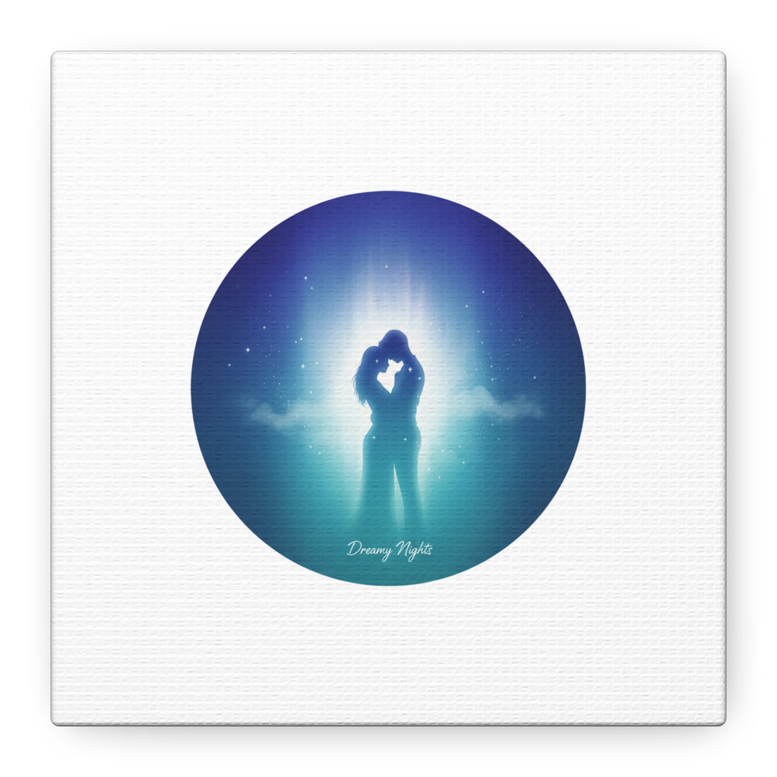 Dreamy Nightscape Canvas | Afterlight Atmospheric Print, Luminous Night Bloom