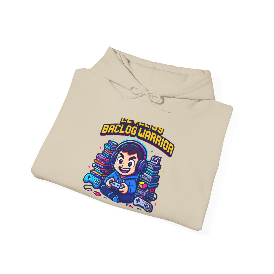 Hoodie — 'Baclog Warrior' Gaming Retro Hoodie (Gamer Console Design)