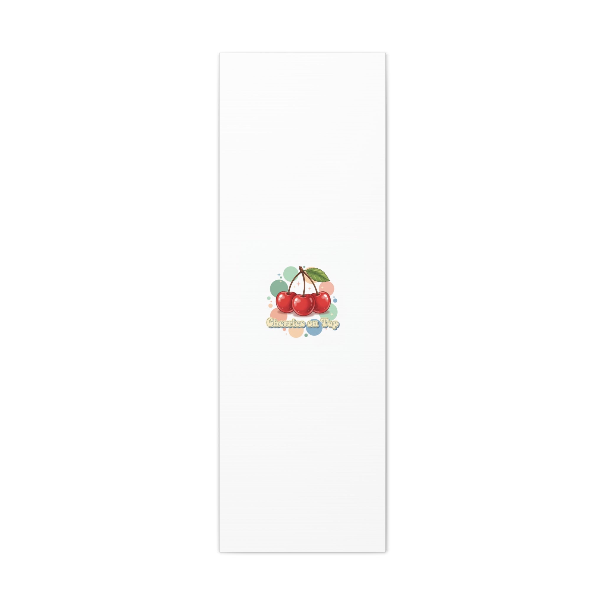 Cherries on Top Canvas | Retro Kawaii Fruit Wall Art