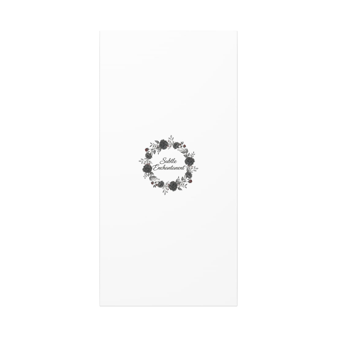 Moon Rose Wreath Canvas, Romantic Gothic Lite, Soft Goth Floral Wall Art