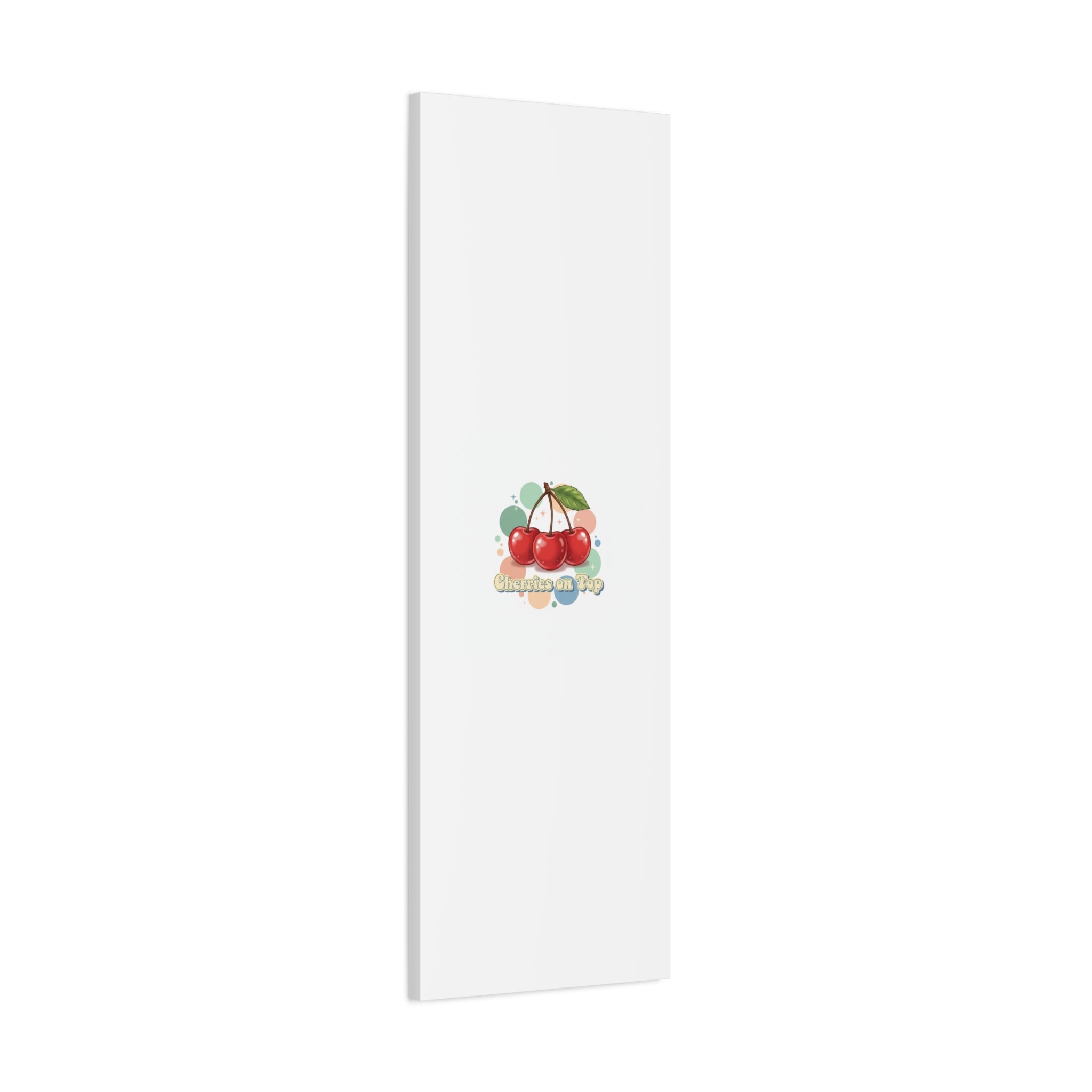 Cherries on Top Canvas | Retro Kawaii Fruit Wall Art