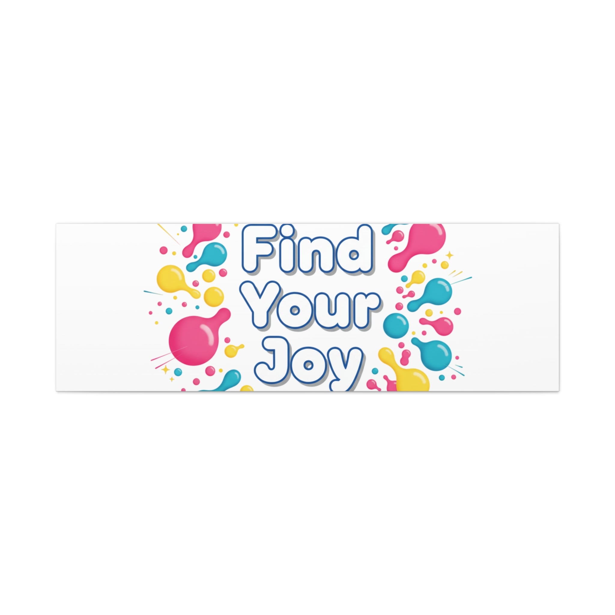 Find Your Joy Canvas | Dopamine Decor, Neon Gradient Squiggle Art