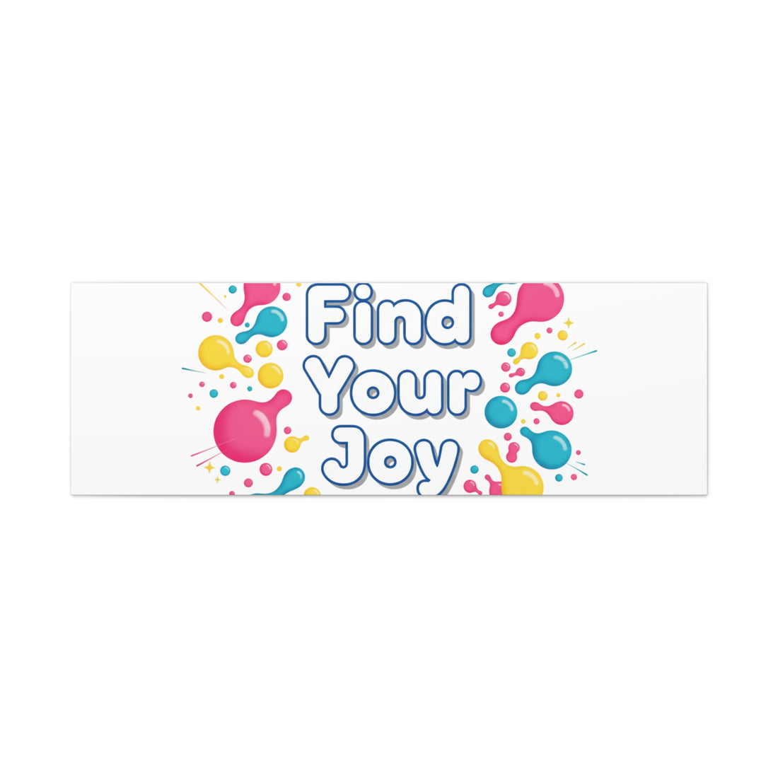 Find Your Joy Canvas | Dopamine Decor, Neon Gradient Squiggle Art