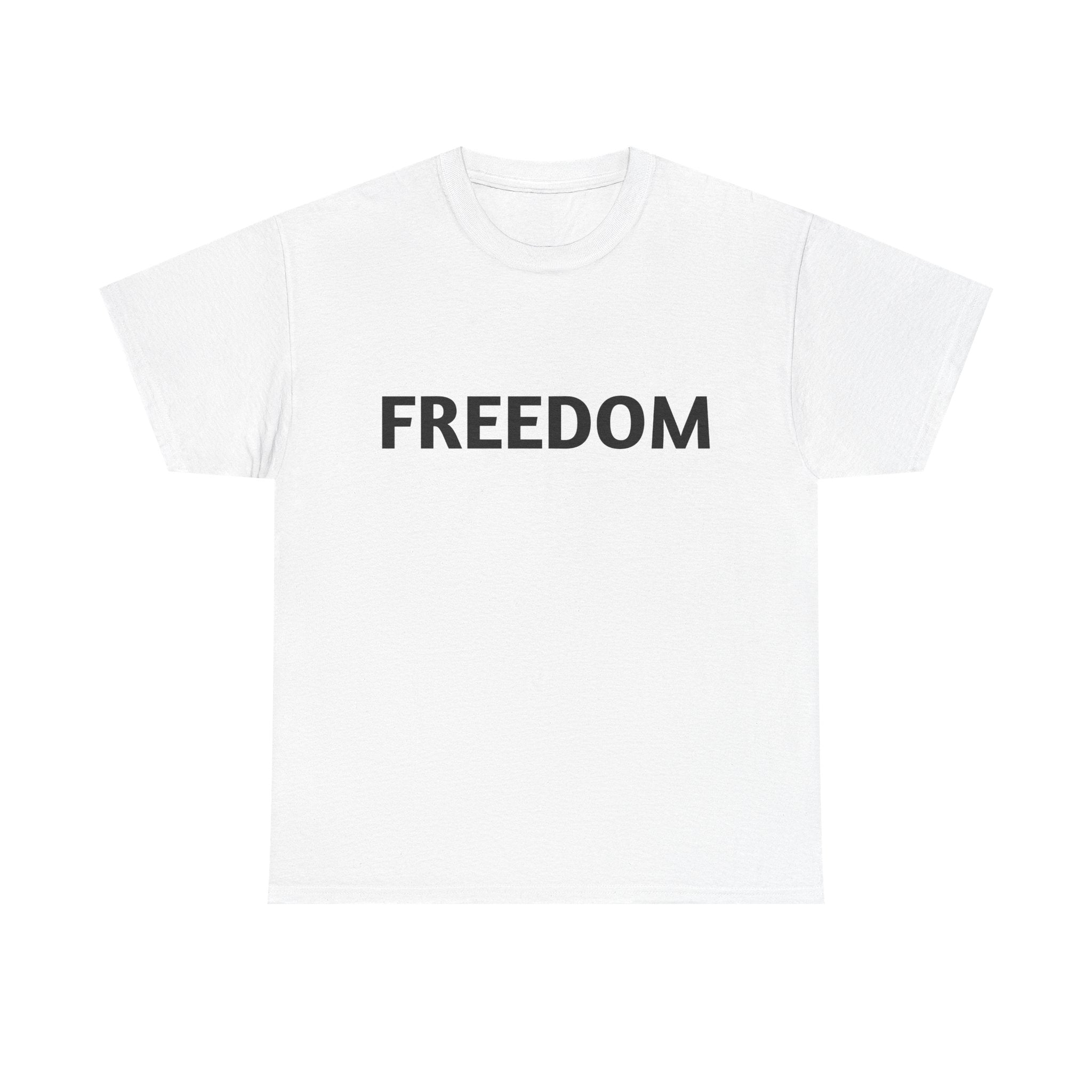 T-Shirt - Freedom for All Stop the War and Hate Unisex Heavy Cotton Tee - Goat Corp