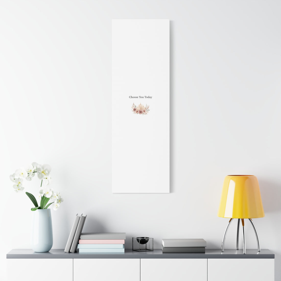 Choose You Today Canvas | Self-Love Valentine, Self Care Wall Art