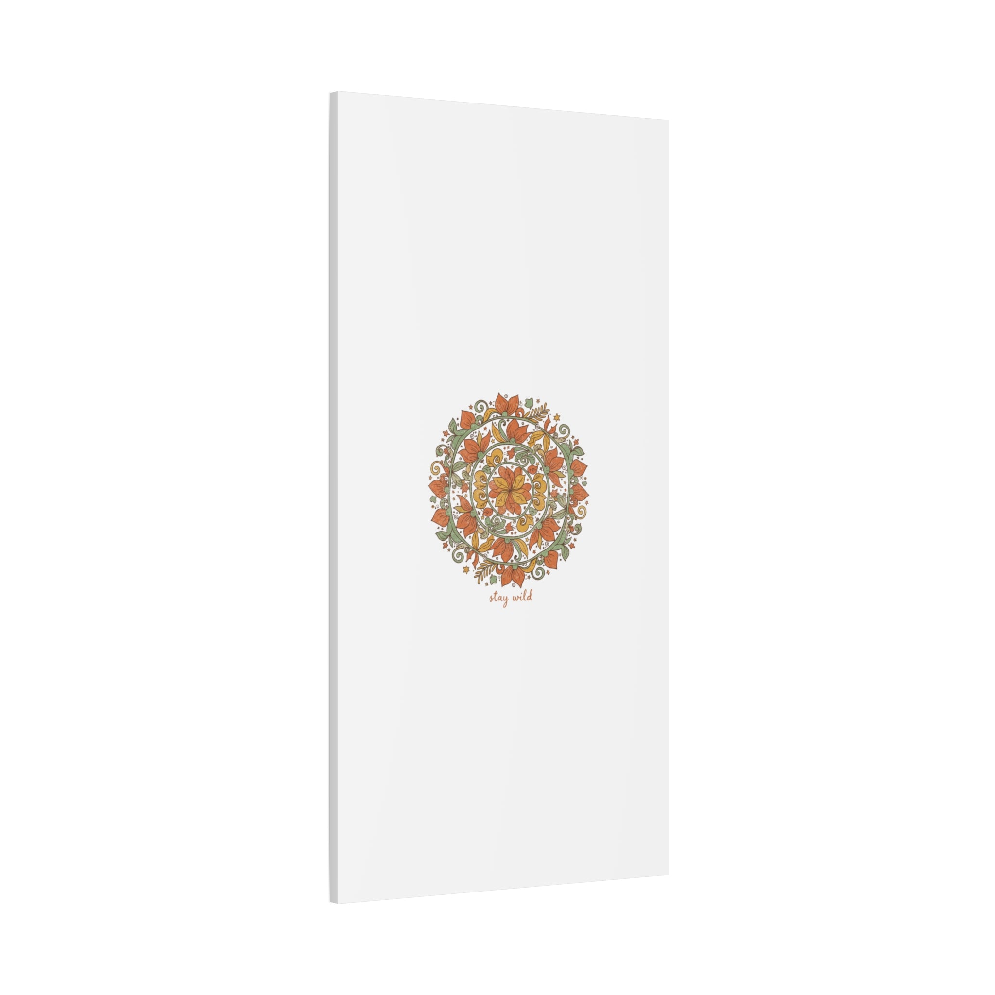 Stay Wild Mandala Canvas, Boho Paisley Wall Art | Artisanal Boho Print