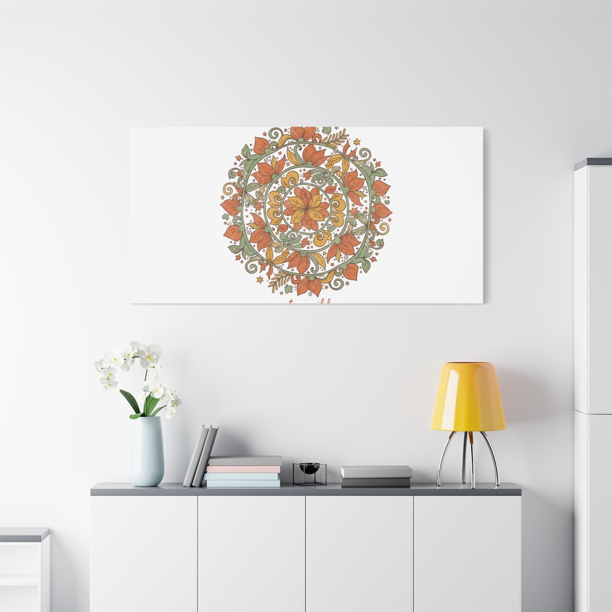 Stay Wild Mandala Canvas, Boho Paisley Wall Art | Artisanal Boho Print