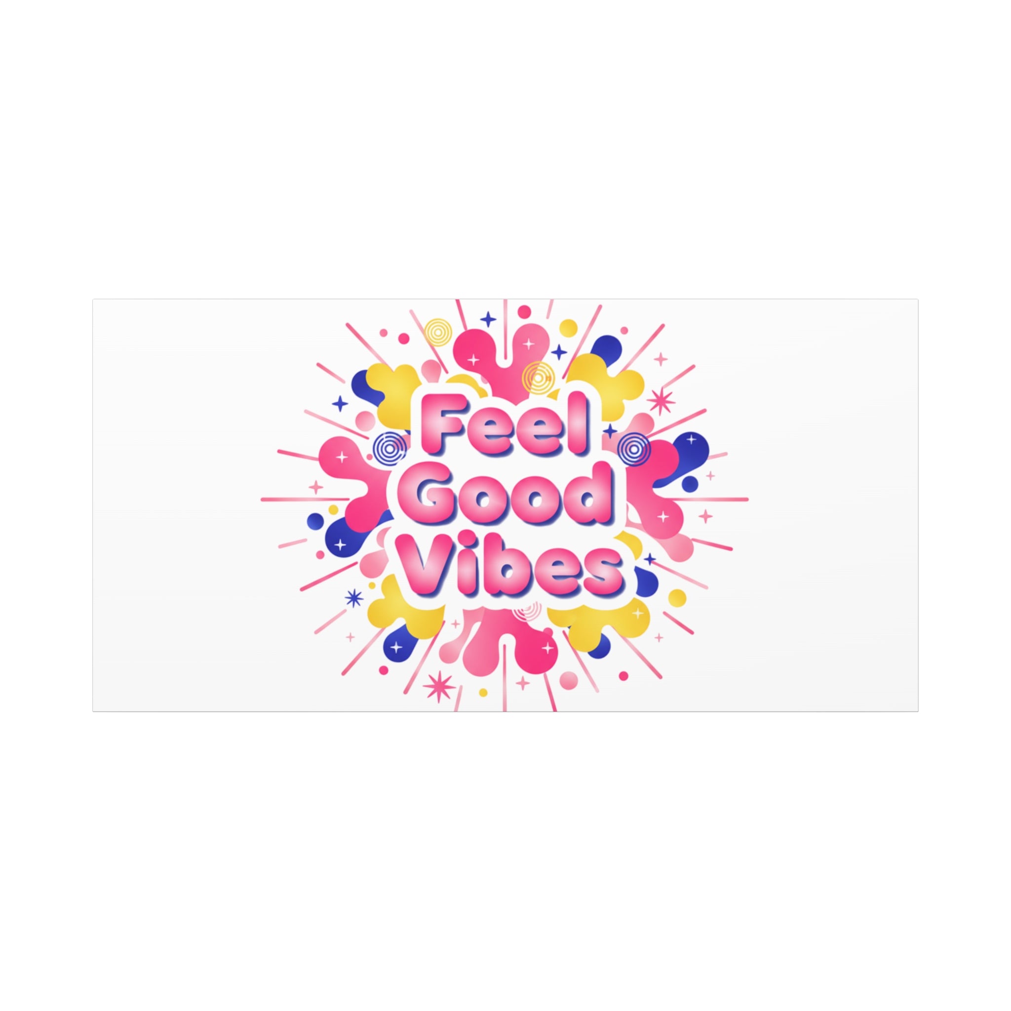 Feel Good Vibes Canvas | Dopamine Decor, Neon Gradient Squishy Art