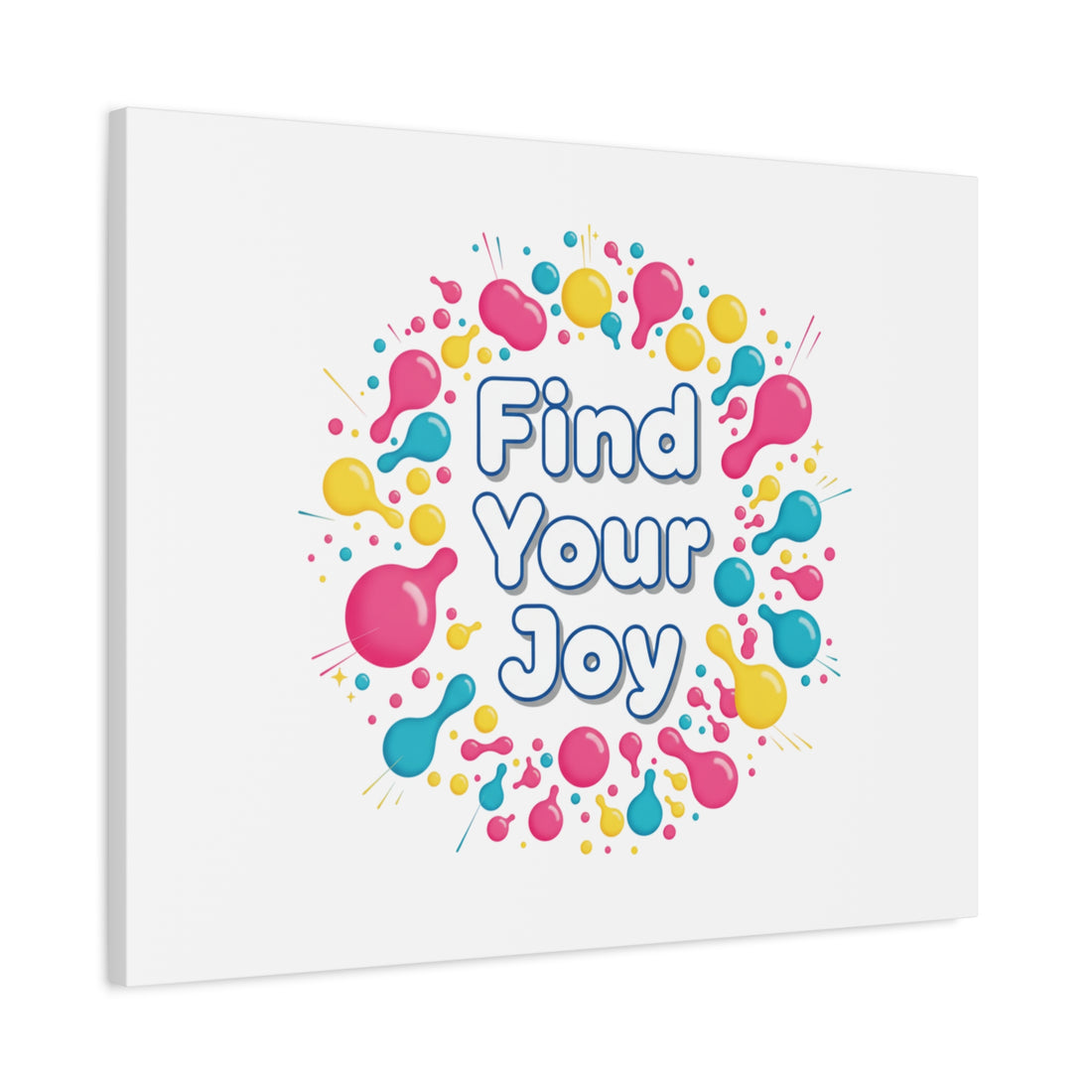 Find Your Joy Canvas | Dopamine Decor, Neon Gradient Squiggle Art