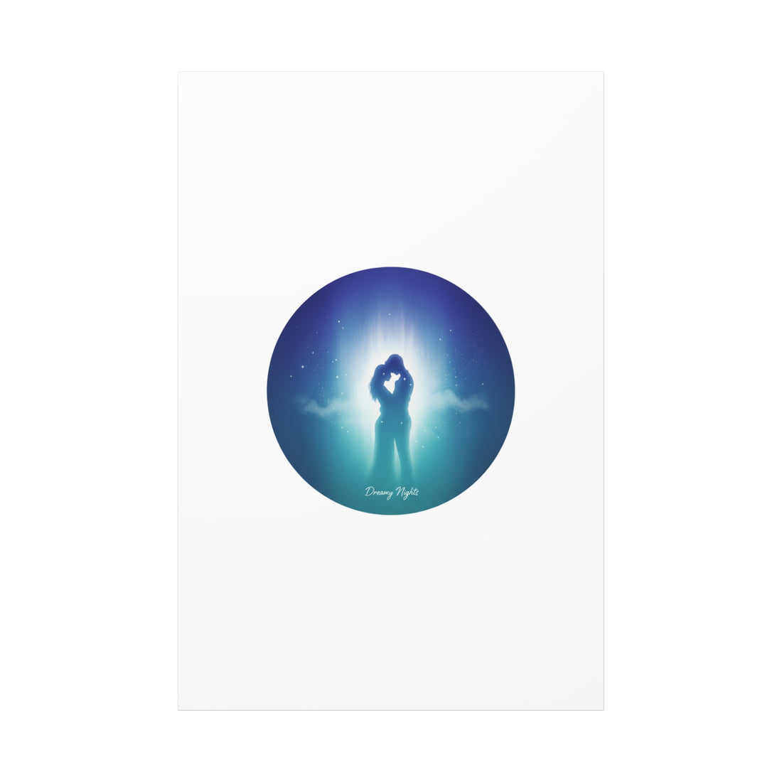 Dreamy Nightscape Canvas | Afterlight Atmospheric Print, Luminous Night Bloom