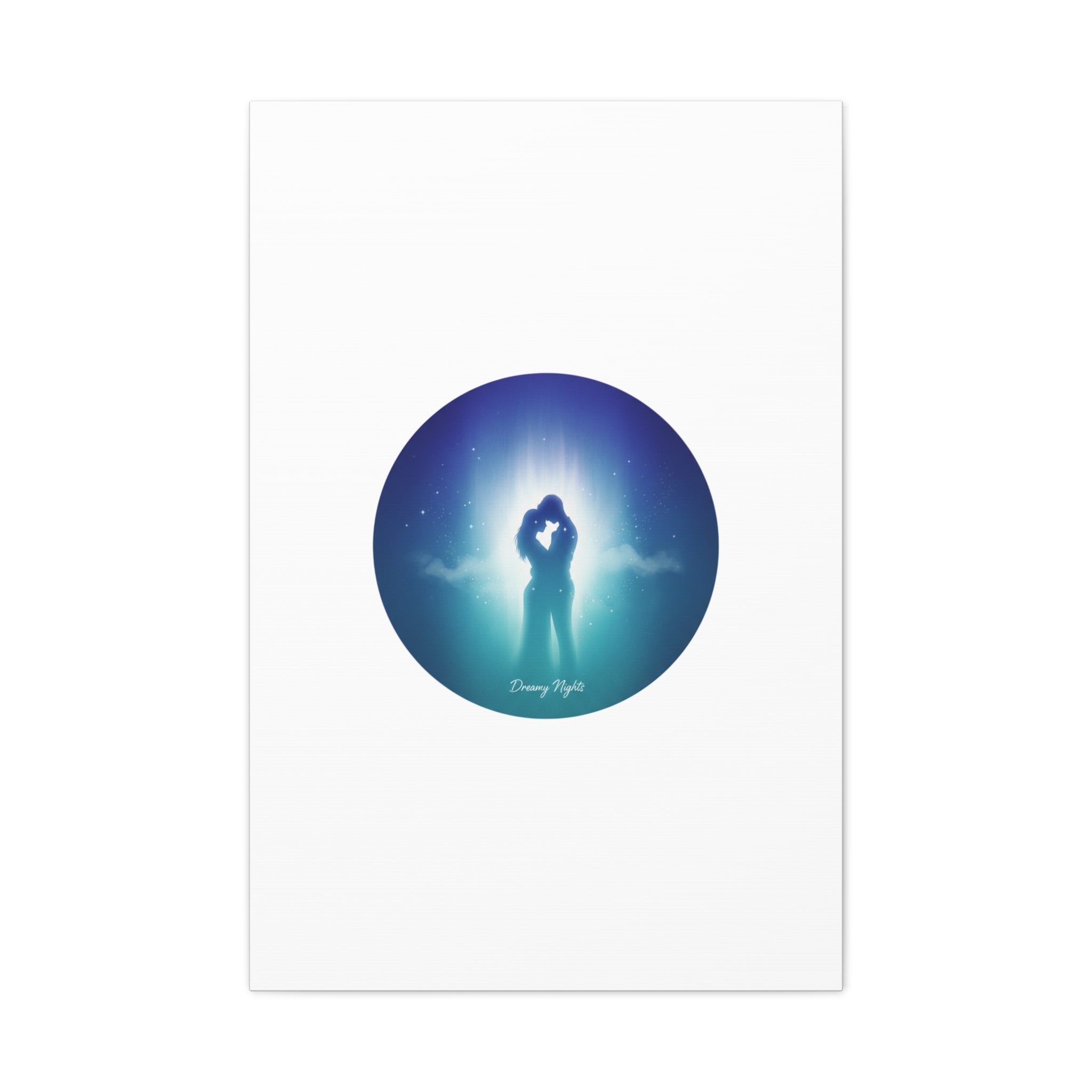 Dreamy Nightscape Canvas | Afterlight Atmospheric Print, Luminous Night Bloom