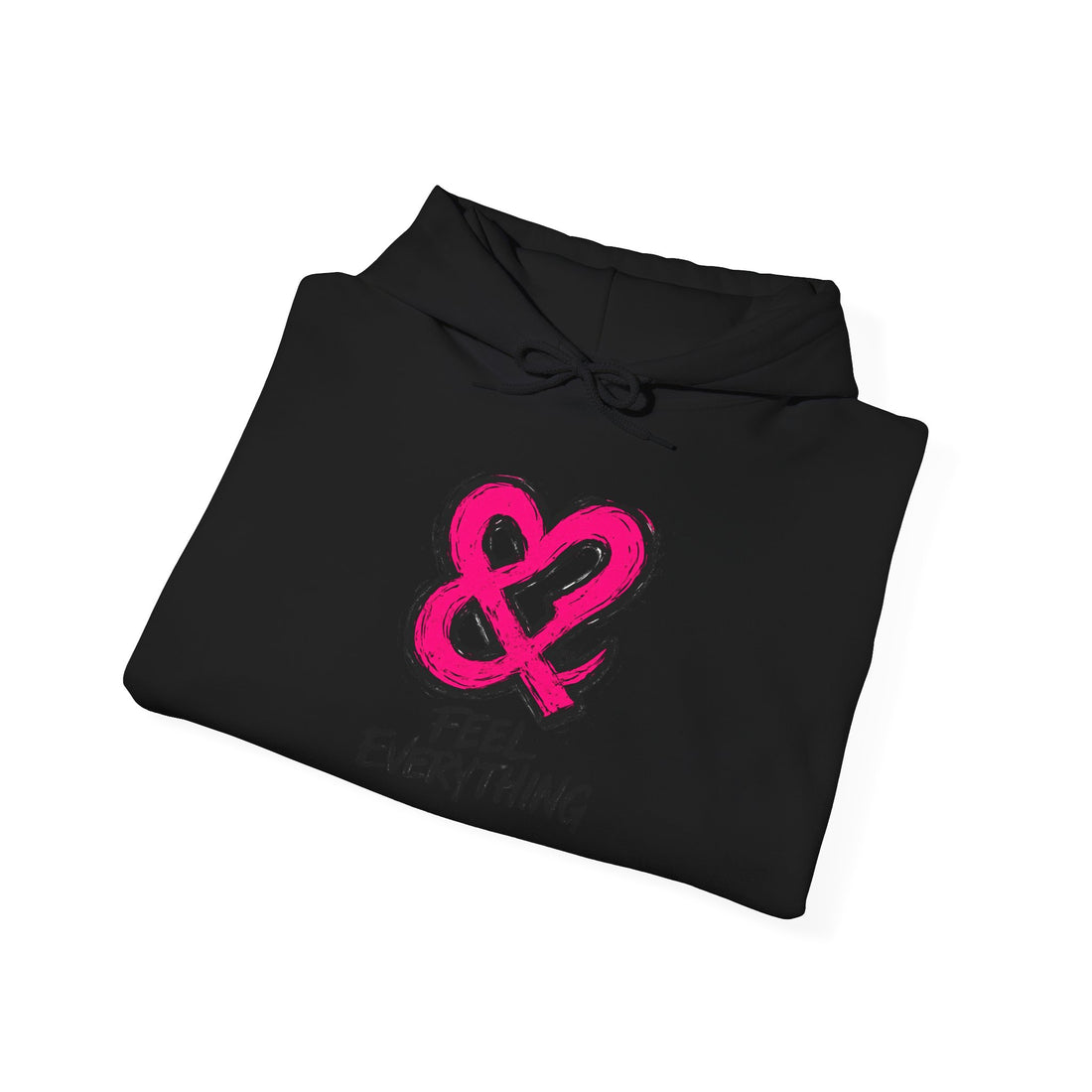 Feel Everything Hoodie – Pink Ampersand Graphic Pullover