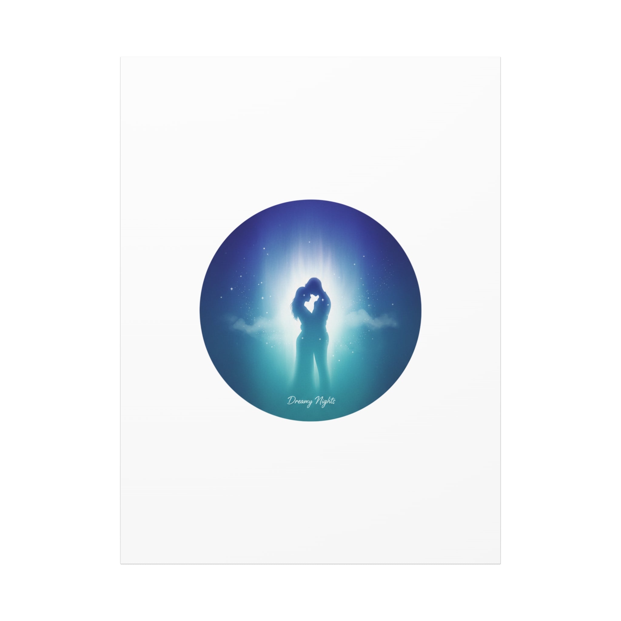 Dreamy Nightscape Canvas | Afterlight Atmospheric Print, Luminous Night Bloom