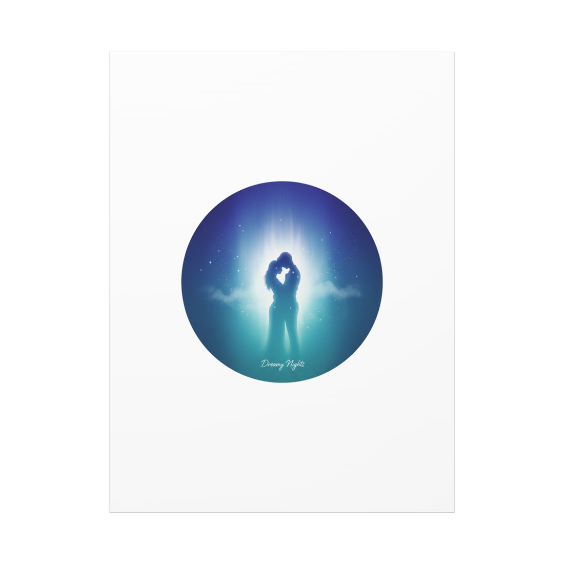 Dreamy Nightscape Canvas | Afterlight Atmospheric Print, Luminous Night Bloom