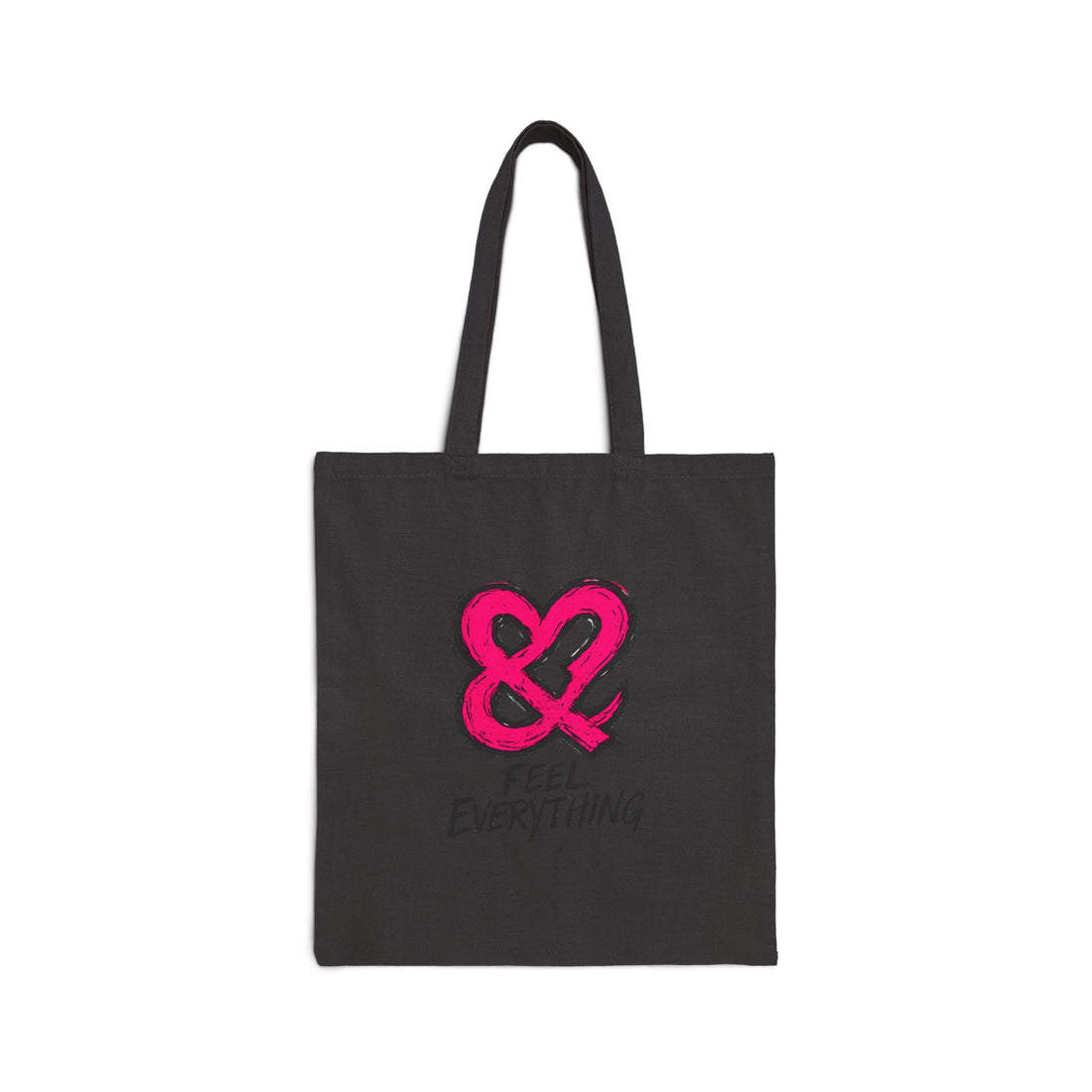 Canvas Tote Bag — Pink Ampersand "Feel Everything" Graphic