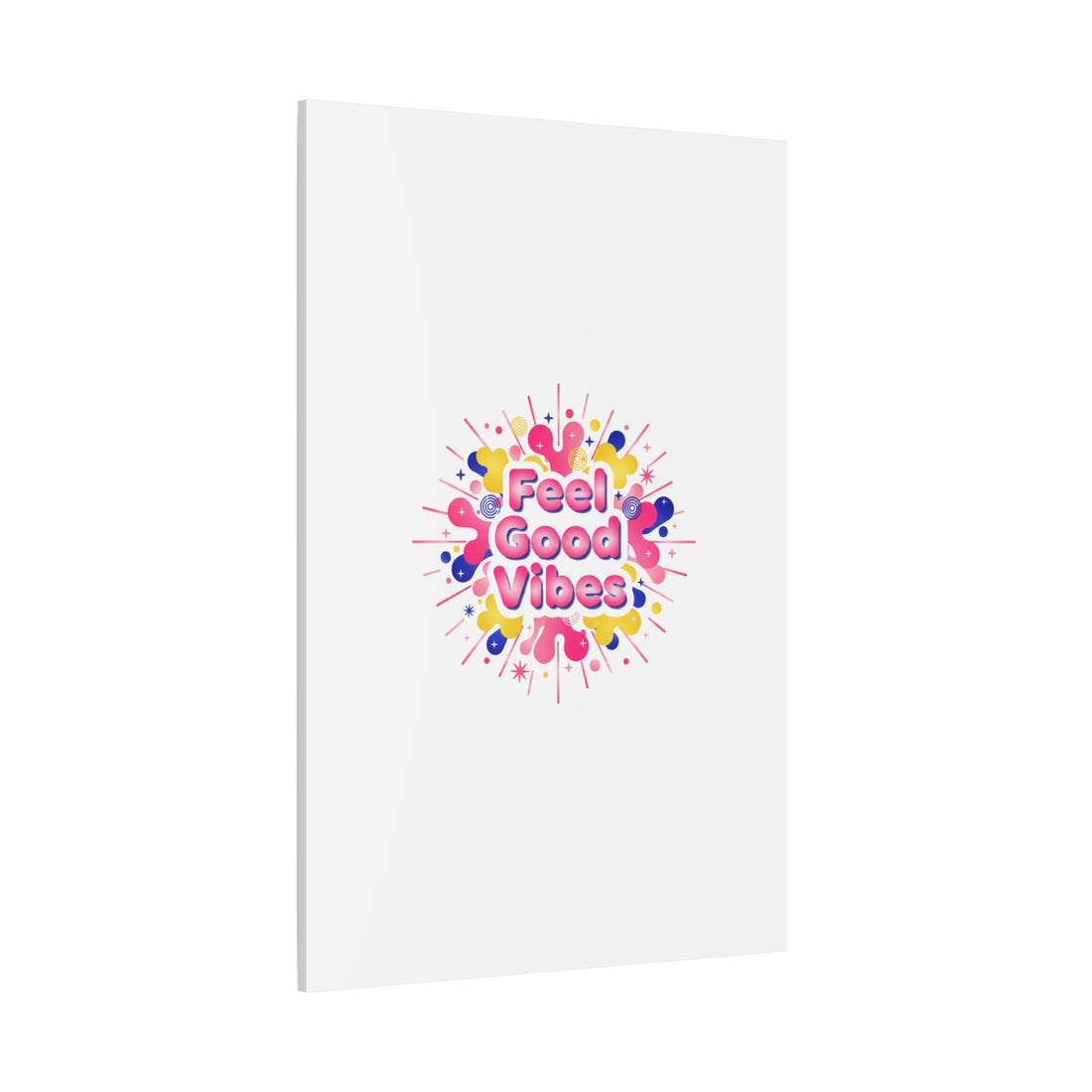 Feel Good Vibes Canvas | Dopamine Decor, Neon Gradient Squishy Art