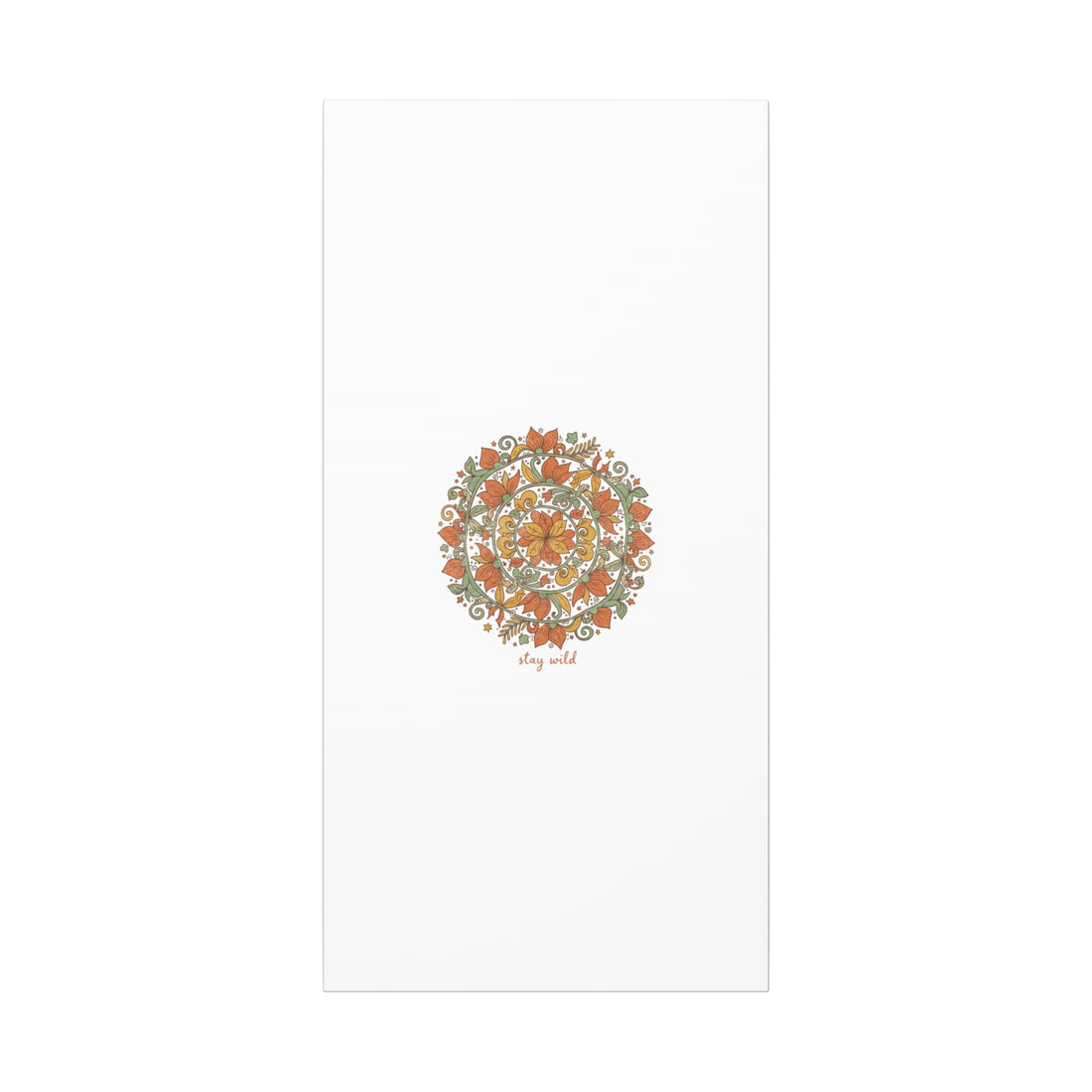 Stay Wild Mandala Canvas, Boho Paisley Wall Art | Artisanal Boho Print