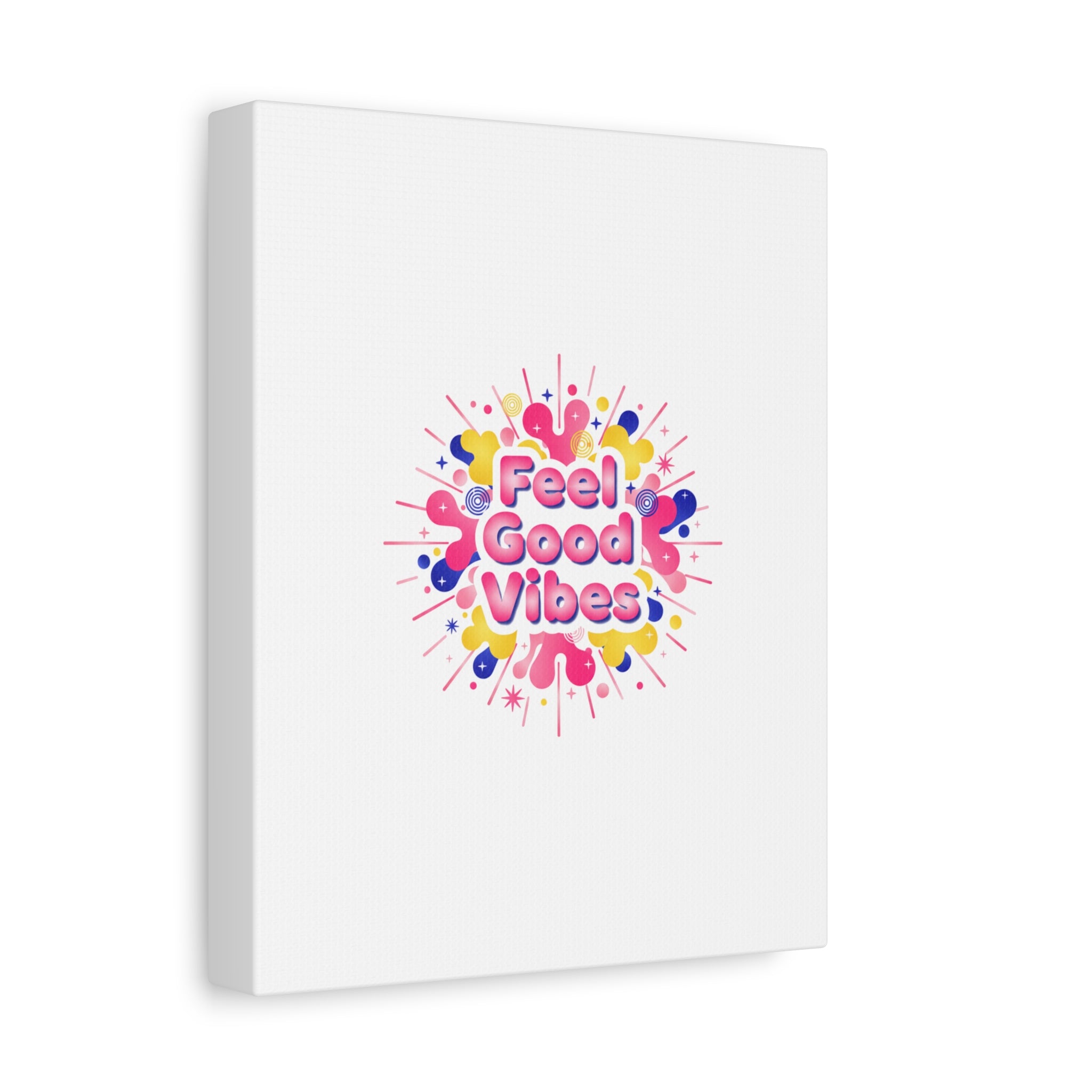 Feel Good Vibes Canvas | Dopamine Decor, Neon Gradient Squishy Art