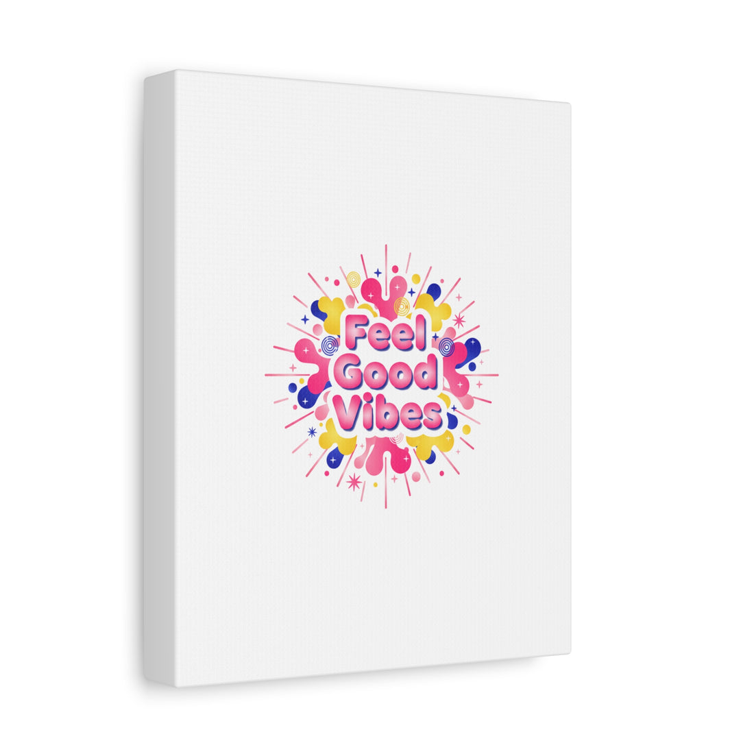 Feel Good Vibes Canvas | Dopamine Decor, Neon Gradient Squishy Art