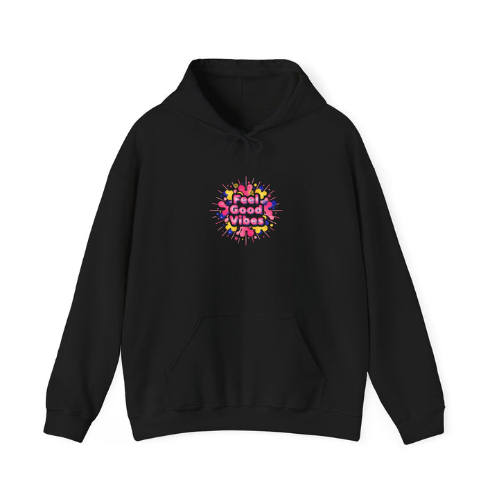 Good Vibes Neon Squiggle Hoodie | dopamine items, bright gradient print