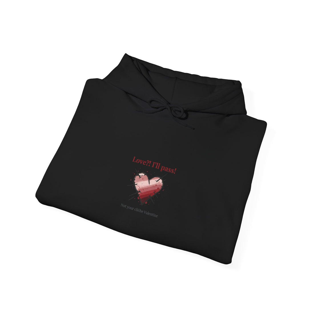 Snarky Broken Heart hoodie | Anti Valentine, Edgy Heart Graphic