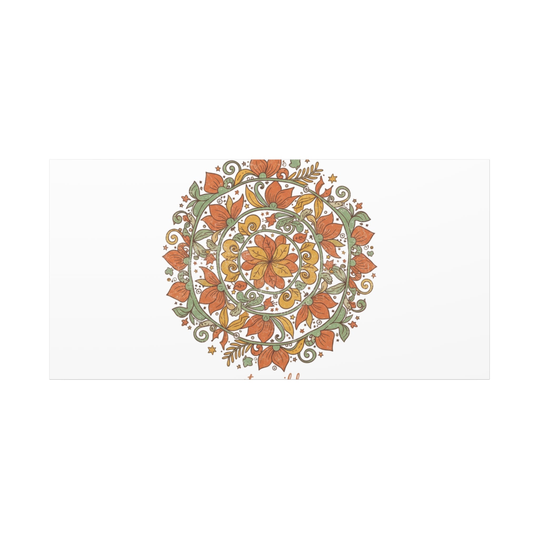 Stay Wild Mandala Canvas, Boho Paisley Wall Art | Artisanal Boho Print