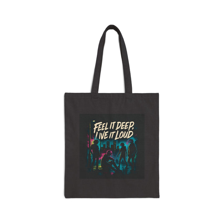 Tote Bag — “Feel It Deep, Live It Loud” Retro Concert Canvas Tote