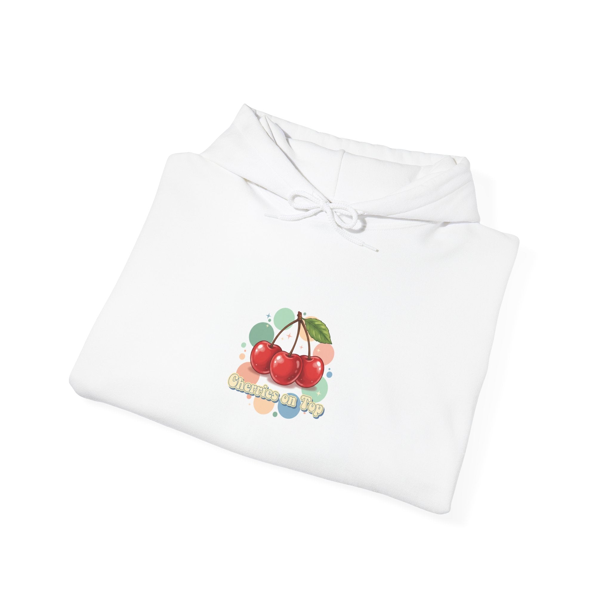 Cherry Cluster Hoodie | vintage cherry design, kawaii fruit graphic