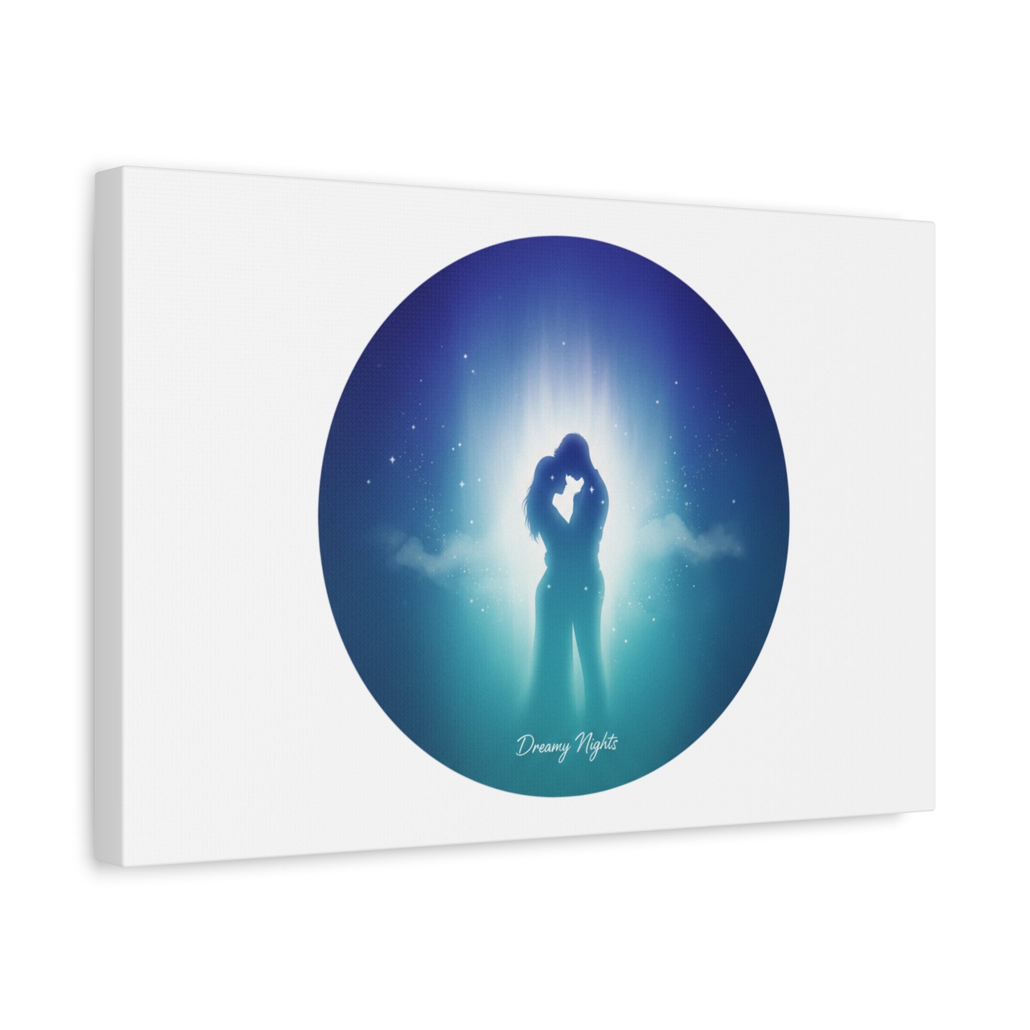 Dreamy Nightscape Canvas | Afterlight Atmospheric Print, Luminous Night Bloom