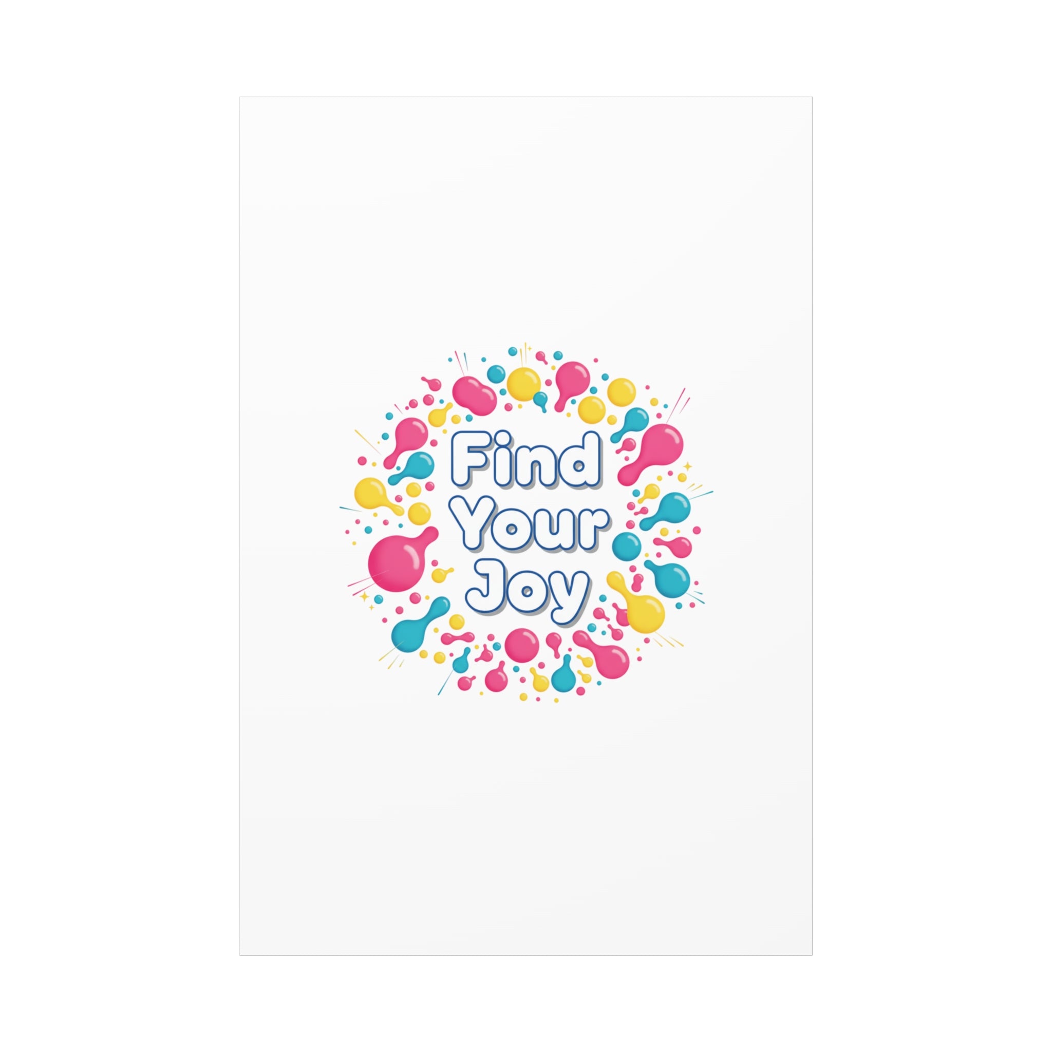 Find Your Joy Canvas | Dopamine Decor, Neon Gradient Squiggle Art