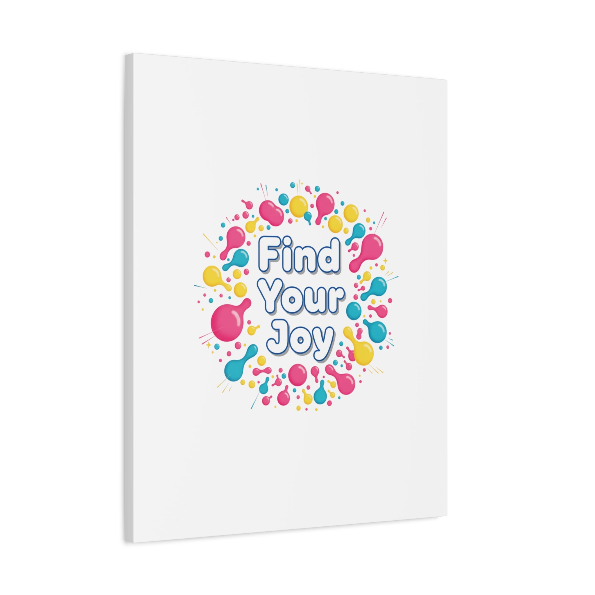 Find Your Joy Canvas | Dopamine Decor, Neon Gradient Squiggle Art