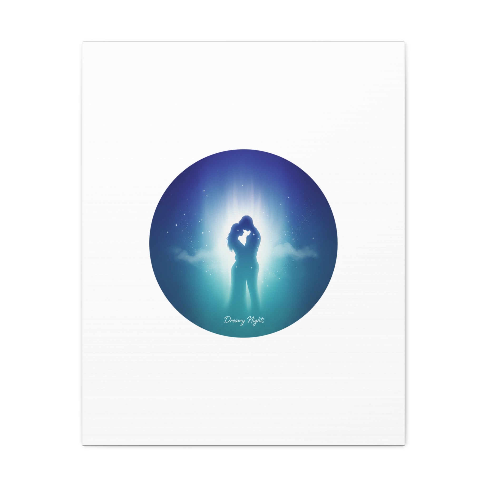 Dreamy Nightscape Canvas | Afterlight Atmospheric Print, Luminous Night Bloom