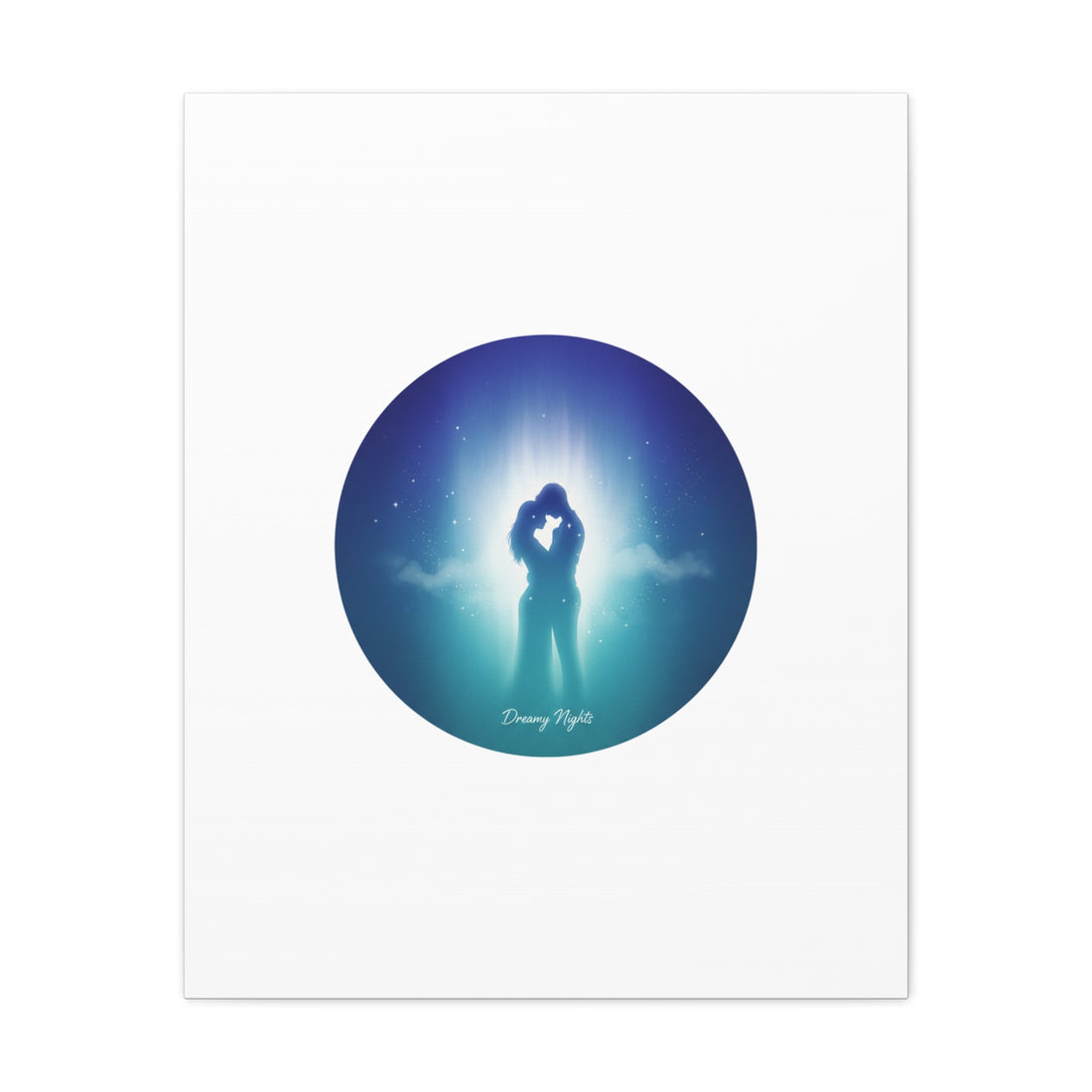 Dreamy Nightscape Canvas | Afterlight Atmospheric Print, Luminous Night Bloom