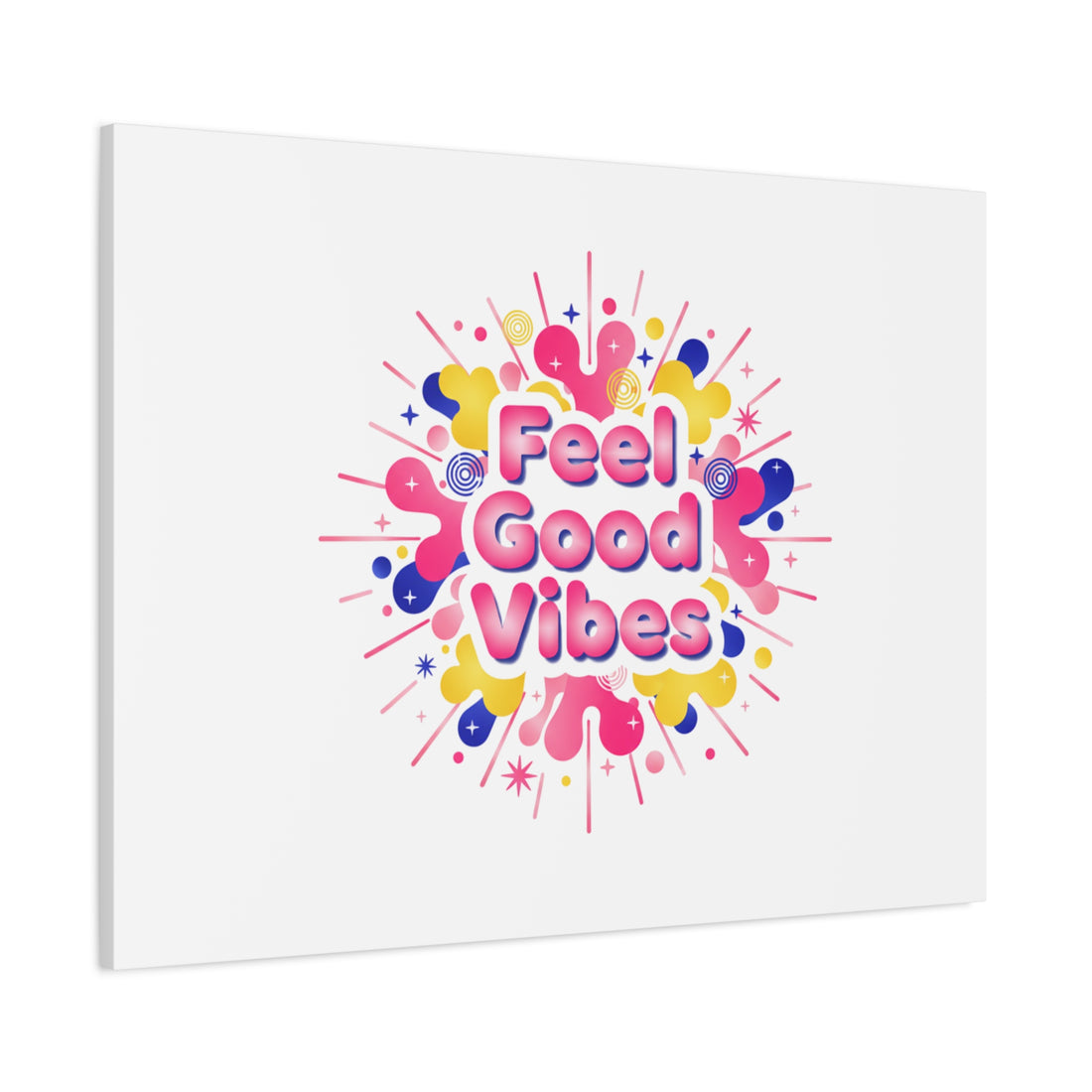 Feel Good Vibes Canvas | Dopamine Decor, Neon Gradient Squishy Art