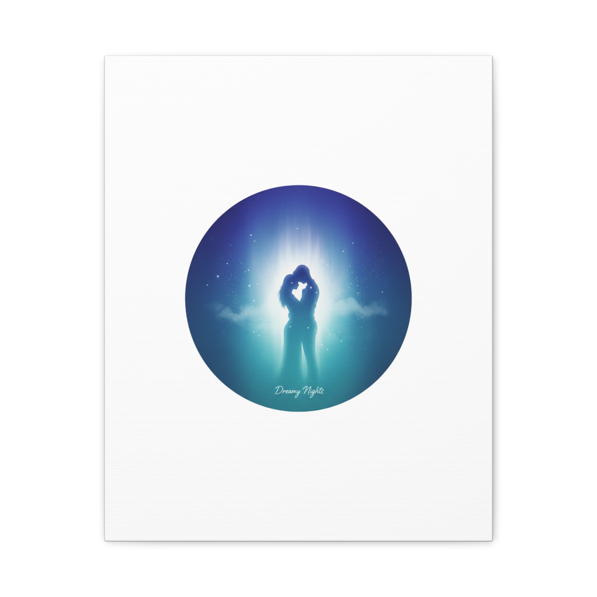 Dreamy Nightscape Canvas | Afterlight Atmospheric Print, Luminous Night Bloom