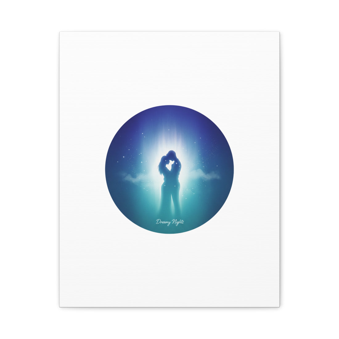 Dreamy Nightscape Canvas | Afterlight Atmospheric Print, Luminous Night Bloom