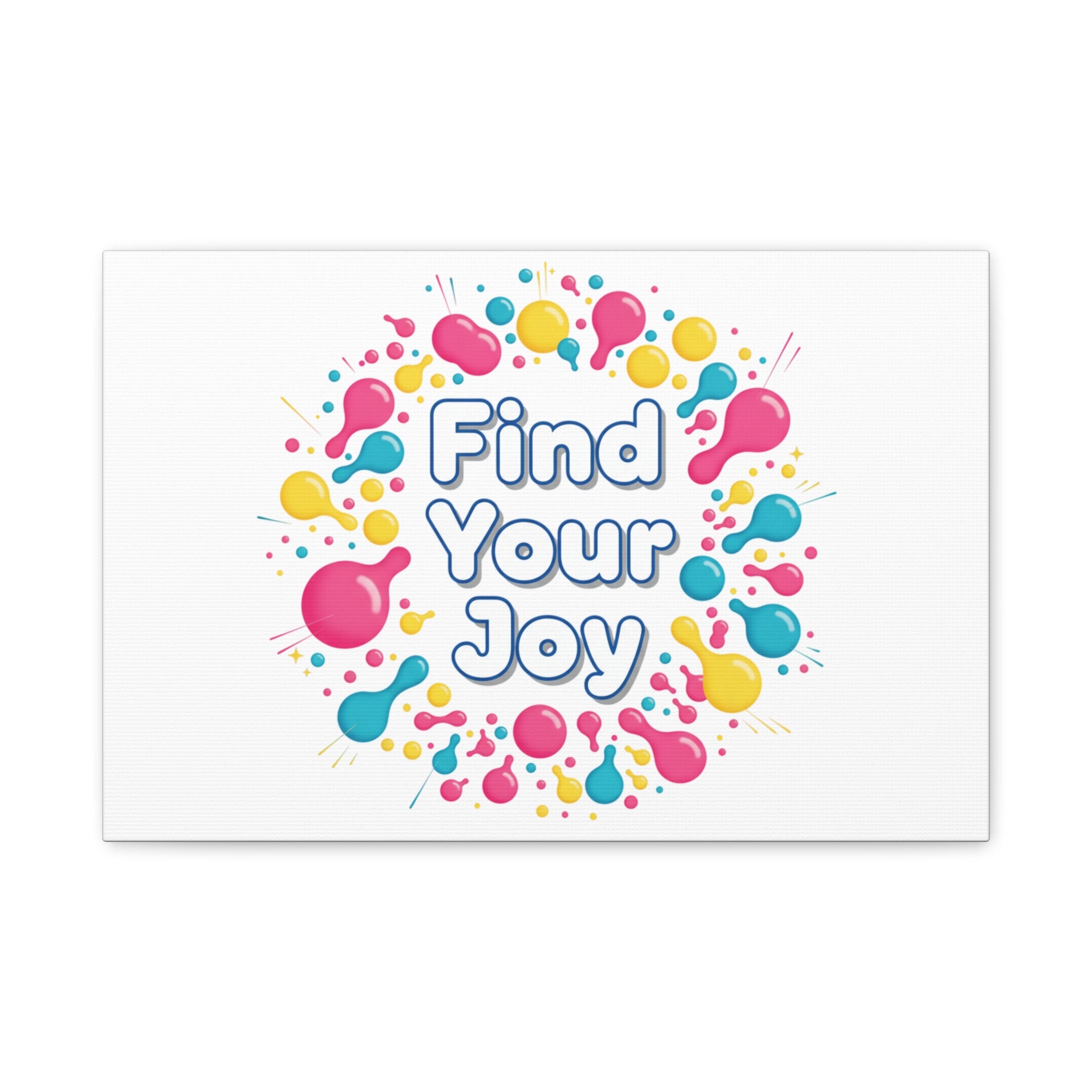 Find Your Joy Canvas | Dopamine Decor, Neon Gradient Squiggle Art